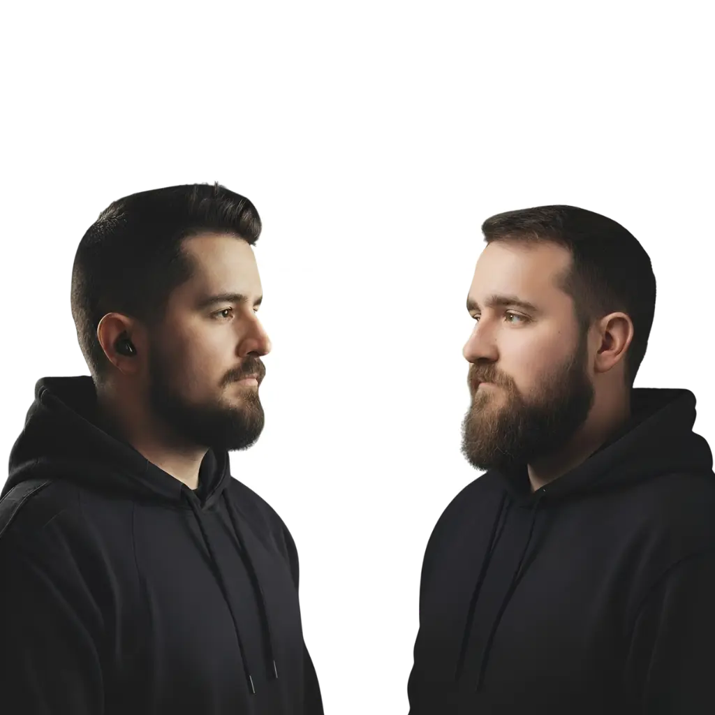 Francesco and Petromil, co-founders of Insight Draft working together