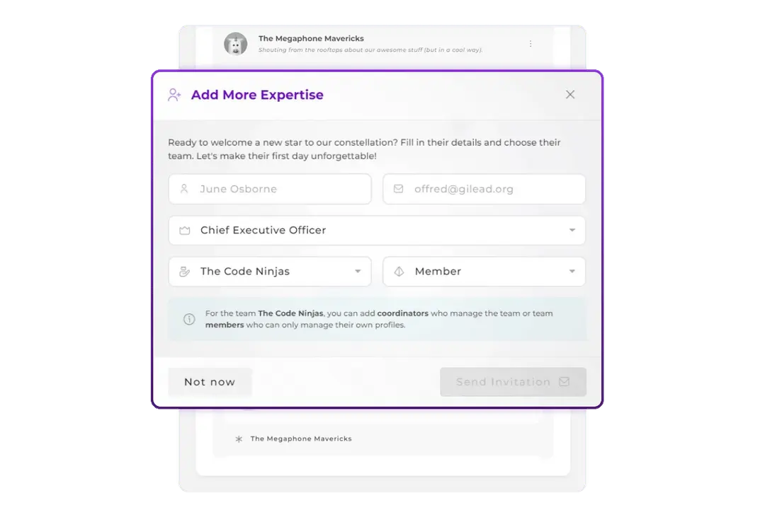 Customized workspace dashboard showing tailored user permissions and role-based access control