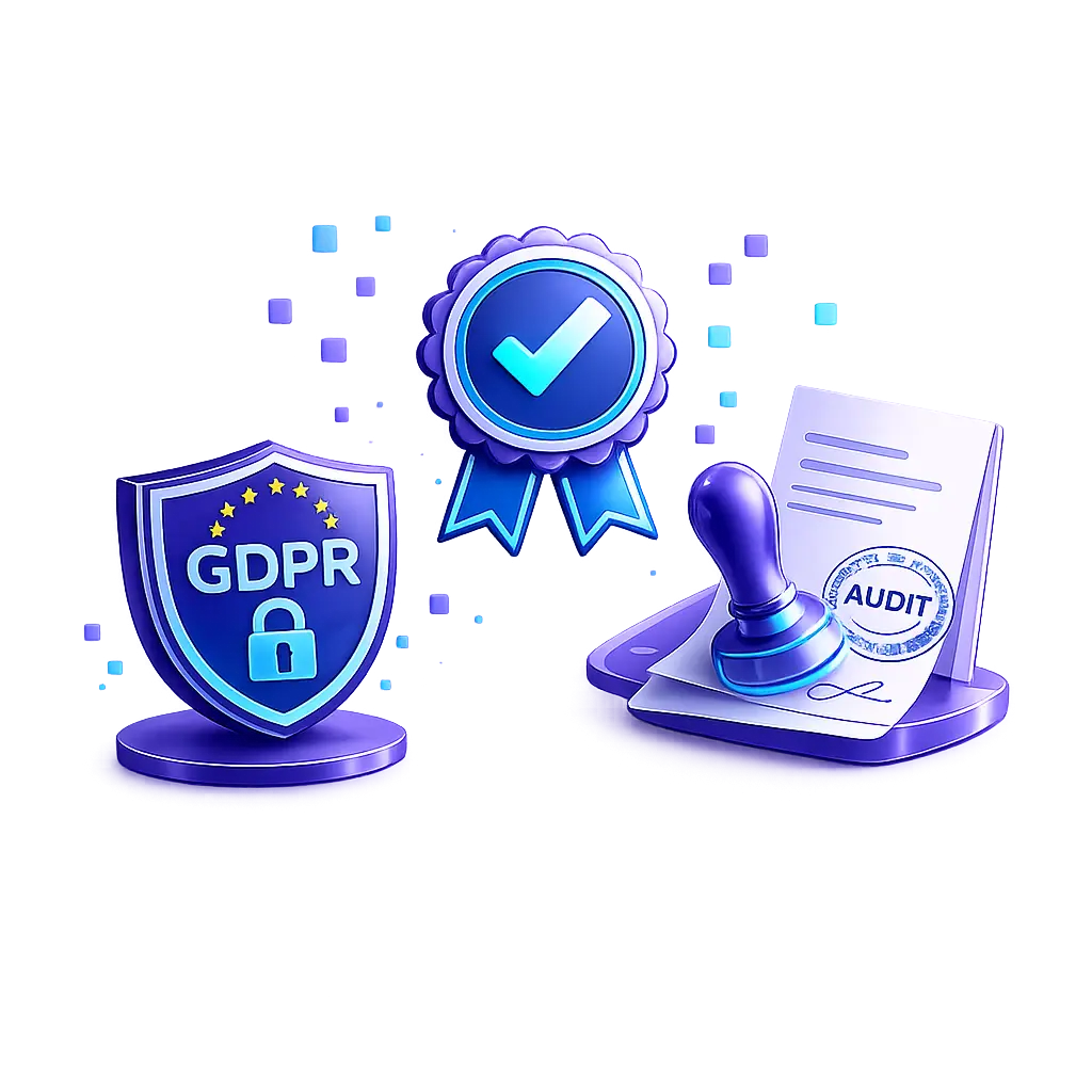 Security compliance certifications and audit badges